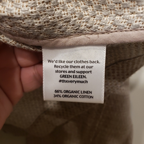 Eileen Fisher Organic Linen and Cotton Collarless Blazer - L - Picture 6 of 7